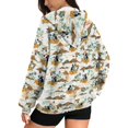 thumbnail image 2 of FOR U DESIGNS Sunflower Cow Zip Up Hoodies for Women Trendy Hoodie Oversized Jacket Size S Hooded Zip Up Sweatshirt Women Long Sleeve Sportswear with Drawstring, 2 of 7