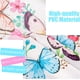 thumbnail image 3 of Mantel redondo lavable, mariposa blanca Mantel de PVC lavable con estampado de flores, mantel de plástico resistente al agua y al polvo para fiestas, picnics, cumpleaños, bodas (redondo de 140 cm), 3 of 5