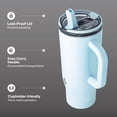 thumbnail image 2 of TAL 32oz Stainless Steel Skye Tumbler with Flip-Up Straw, Light Blue Shimmer, 2 of 8