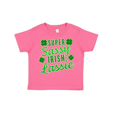 

Inktastic Super Sassy Irish Lassy with Green 4 Leaf Clovers Gift Toddler Boy or Toddler Girl T-Shirt