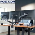 thumbnail image 5 of VIVO Triple Monitor Desk Mount, 2 Mechanical Arms + 1 Fixed, Screens up to 27", 5 of 8