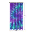 thumbnail image 5 of Purple Blue Tie Dye Pattern Shower Curtain 36"x72" ,Bathroom Decorative Shower Curtains Set with 12 Hooks,Modern Waterproof Washable Shower Curtain, 5 of 6