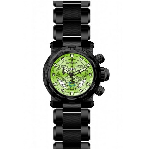 Invicta Men's 80308 Reserve Green Dial Black Ion Plated Stainless Steel Chronograph Dive Watch