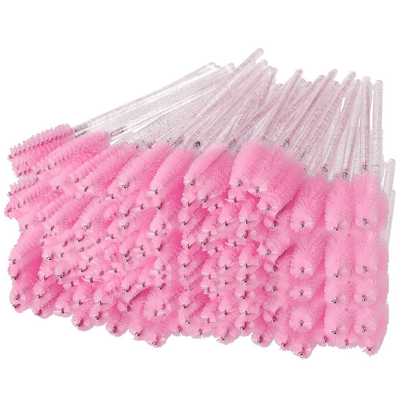 Crystal Eyelash Brush, Disposable Mascara Wands, Lash Spooly Brushes for Eyelash Extensions, Eyebrows Supplies