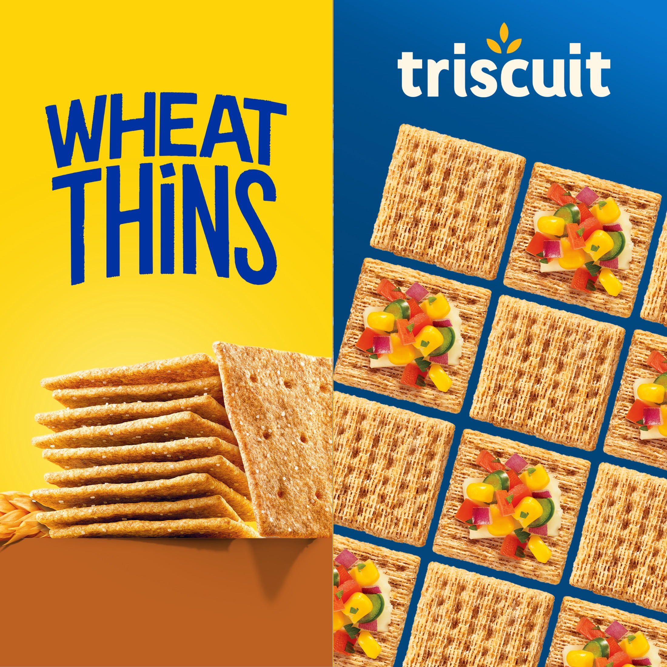 Triscuit Original Vegan Crackers and Wheat Thins Original Snacks Variety Pack, Bulk Snacks, 4 Boxes