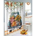 thumbnail image 6 of Pumpkin Truck Shower Curtains for Bathroom, Sunflower Leaves Waterproof Fabric Shower Curtain for Bathroom Bathtub Decoration, Machine Washable, 60"x72", 6 of 9
