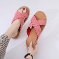 thumbnail image 4 of Pantuflas de fondo plano para mujer tejidas informales de tendencia cómoda de nuevo estilo de verano Wmkox8yii  hj789, 4 of 9