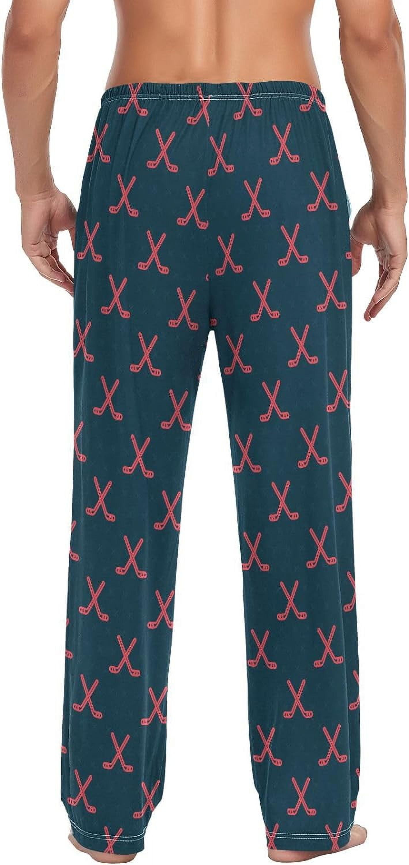 Top-kevin Multi- Hockey Pajama Pants for Men PJs Bottoms Sleep