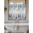 thumbnail image 4 of Blue Eucalyptus Coastal 2 Panel Kitchen Curtains for Windows, Beach Starfish Shell Nautical Retro Bathroom Privacy Curtain, Home Décor Window Treatment for Bedroom/Living Room 55"x45", 4 of 6