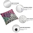 thumbnail image 4 of BANET  Modern Throw Pillow Cushion Cover, Curved Swirled Shapes in Vibrant Colors Tangled and Entrancing Print, Decorative Square Accent Pillow Case 18x18in, 4 of 5