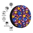 thumbnail image 4 of Naloa Cute Flat Hand Drawn Fishes PVC Leather Spare Tire Wheel Cover for Car Truck SUV Camper Trailer Universal Fit many size14 inch, 4 of 6