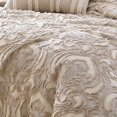 thumbnail image 3 of Juego de ropa de cama Benzara Kile con medallón King Beige de 6 piezas, 3 of 5