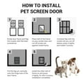 NAMSAN Pet Screen Door, Doggie Flap for Sliding Door, Auto Closing, DoubleSided