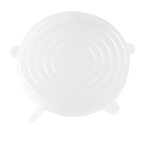 Couvercles Extensibles en Silicone de Qualité Alimentaire Blanc Couvercles de Conservation Frais Ensemble de 3 Résistant à la Chaleur Taille Unique Blanc
