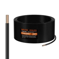 VEVOR 12 AWG Solid THHN Wire, 100% OFC Copper Electrical Building Wire with Nylon Jacket PVC Insulation, Rated for Up to 600 Volts, Heavy-Duty for Residential, Industrial, Commercial, Black