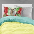 thumbnail image 2 of Chinese Crested Poinsettas Fabric Standard Pillowcase, 2 of 2