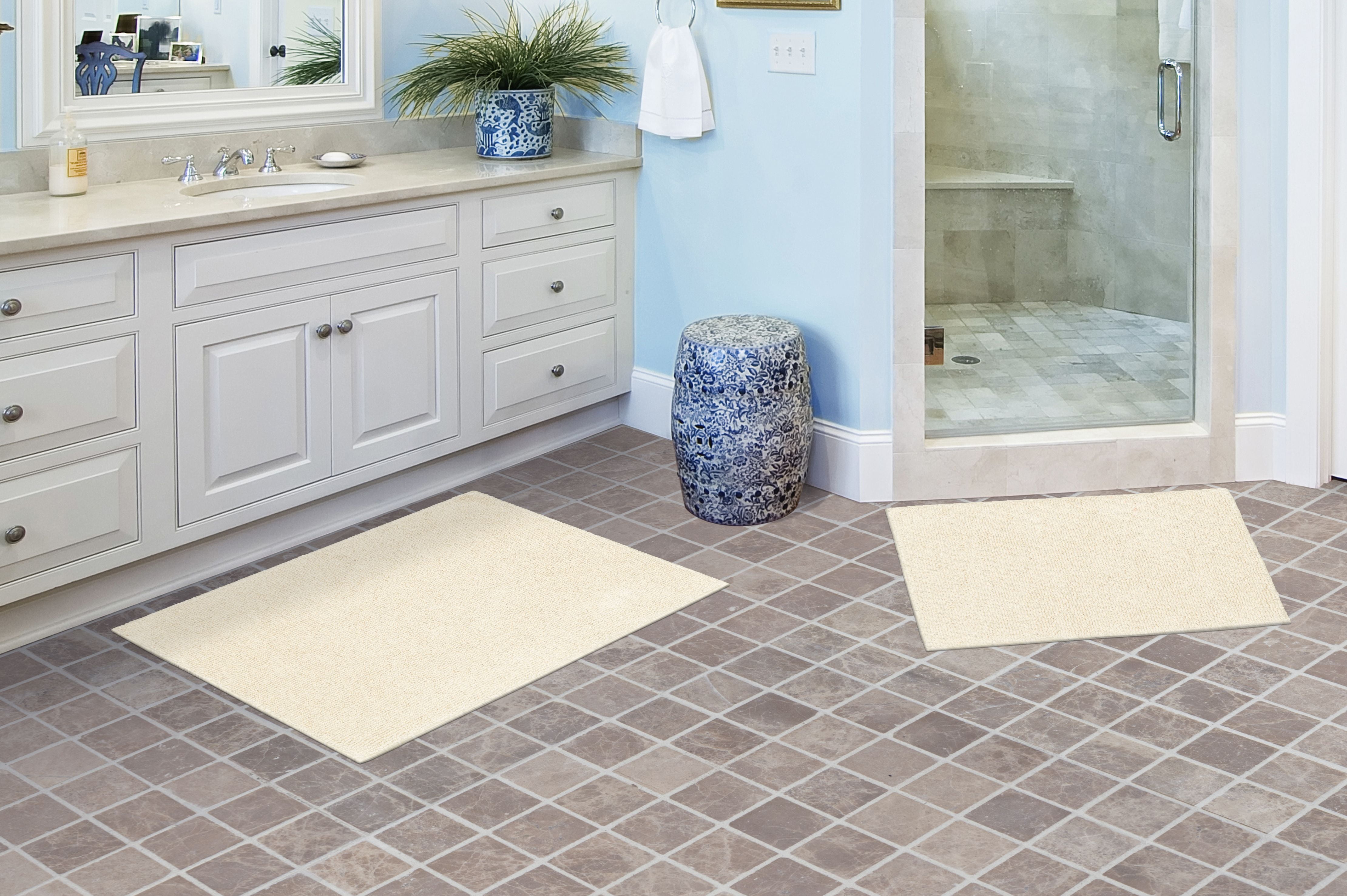 Garland Rug Queen Cotton 2 Piece Washable Bath Rug Set Natural