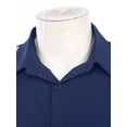 thumbnail image 5 of HULIJA Cuban Guayabera Shirts For Men Short Sleeve Button Shirts For Beach Holiday Party Club Navy Blue XXL, 5 of 7