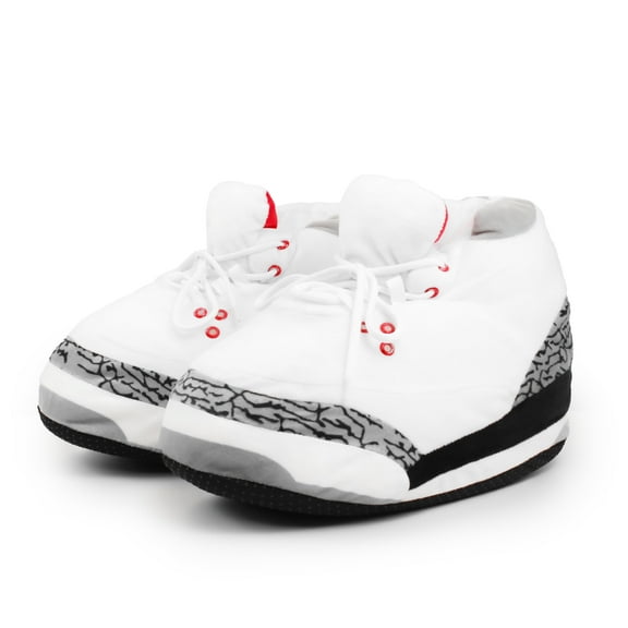 Yours 2 Keep Soft Plush Foam Cozy White Marble Sneaker Slippers Unisex, Size Fits 6-11