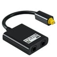 thumbnail image 1 of to 2 Digital Optical Cable Audio Splitter Adapter Optical Fiber Audio Adapter Black Optical Fiber Splitter Adapter, Black, 1 of 5