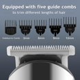thumbnail image 5 of Recortadora de barba para hombres, maquinilla eléctrica para cortar el pelo a prueba de agua, kit de cuidado de la barba, recortadora de pelo de nariz, afeitadora corporal, cortapelos inalám, 5 of 5