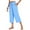 Sky Blue, variant on LADIGASU Womens Summer Fashion Solid Casual Elastic Waist Wide Leg Pants