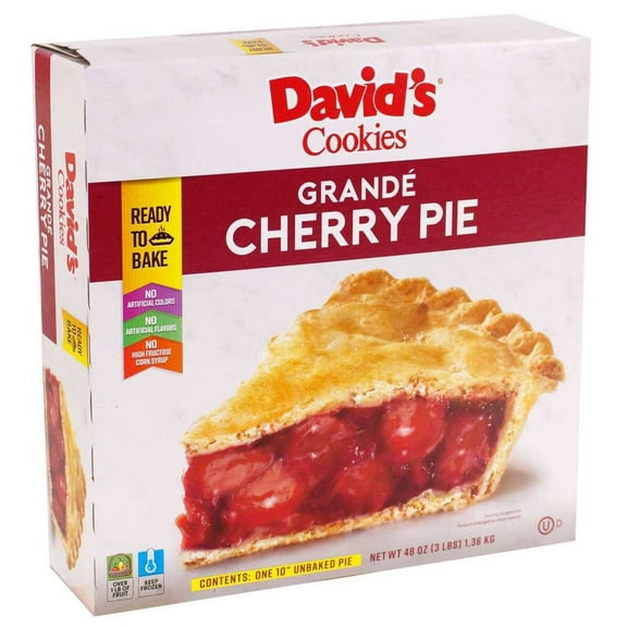 Foxtail David Cookies Unbaked Grande Cherry Pie, 48 Ounce -- 6 per case