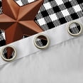 thumbnail image 4 of Homewish Texas Stars Blackout Curtains Set of 2 (52x84 Each) for Teens Boys Girls,Geometric Plaid Grid Window Curtains,Retro Western Farmhouse Theme Curtains and Drapes,Breathable Home Decor, 4 of 6