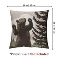 thumbnail image 4 of PHYHOO Set of 2 A Brown Bear Listening Music in Nature Throw Pillow Cushion Covers, Decorative Square Pillow Cases, 4 of 7