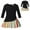 Black, variant on TAIAOJING Baby Girl Dress Fall Toddler Kids Rainbow Stripe Long Sleeves Beach Dress Princess Girl Clothes 4-5 Years