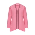 thumbnail image 6 of Idoravan Cardigans for Women Plus Sizes Women's Fall/Winter New Casual Loose Solid Color Tops Long Sleeved Cardigan Pink, 6 of 7
