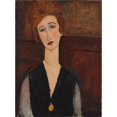 thumbnail image 3 of Amedeo Modigliani 19x24 Black Modern Framed Museum Art Print Titled - Portrait of a Woman (C. 1917-1918), 3 of 5