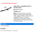 thumbnail image 2 of Trailer Hitch - Compatible with 2011 - 2018 Ram 2500 2012 2013 2014 2015 2016 2017, 2 of 4