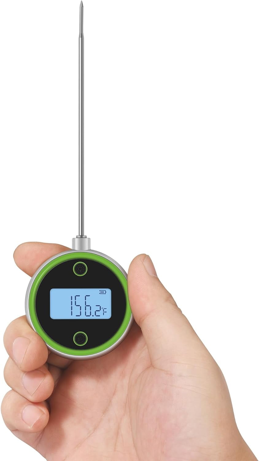 ChefsTemp Pocket Pro Instant Read Meat Thermometer for Grilling, Food, BBQ, Kitchen Cooking, Oil Deep Frying & Candy (Light Blue)