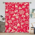 thumbnail image 4 of CUH 2PCS Long Rod Pocket Drapes Floral Print Living Room Home Decor Christmas Curtains Luxury Panel Kitchen Window Curtain Style-D W:41" x H:91", 4 of 6