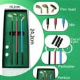 thumbnail image 4 of NIBOLOG 1 Set Mini Golf Pen Set Highly Reductive Golf Mini Course Stress Relief Putting Green 3 Clubs Balls And Flag Table Golf Game, 4 of 7