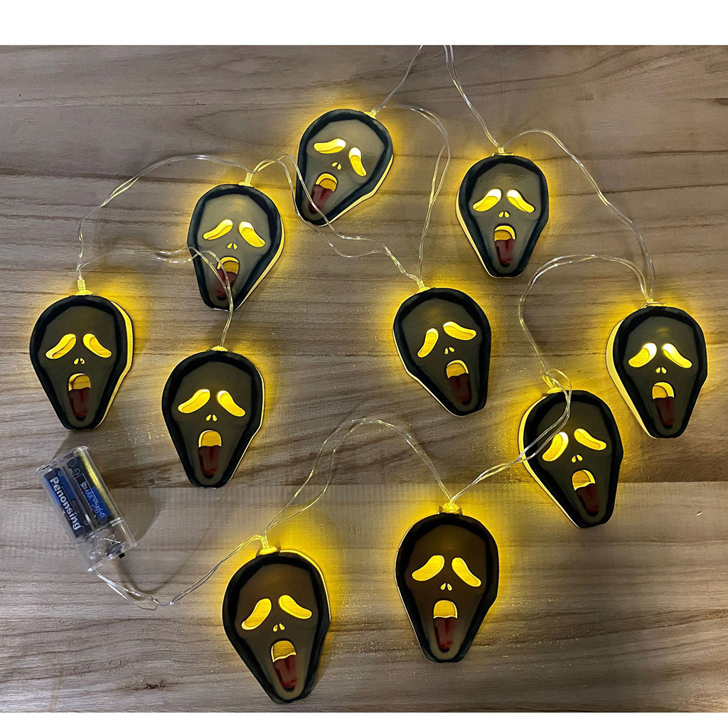 Halloween LED lighting props pumpkin skeleton DIY battery box light ...