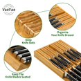 thumbnail image 4 of Organizador de cajones para cuchillos VaeFae Bamboo para 12 cuchillos, 4 of 6