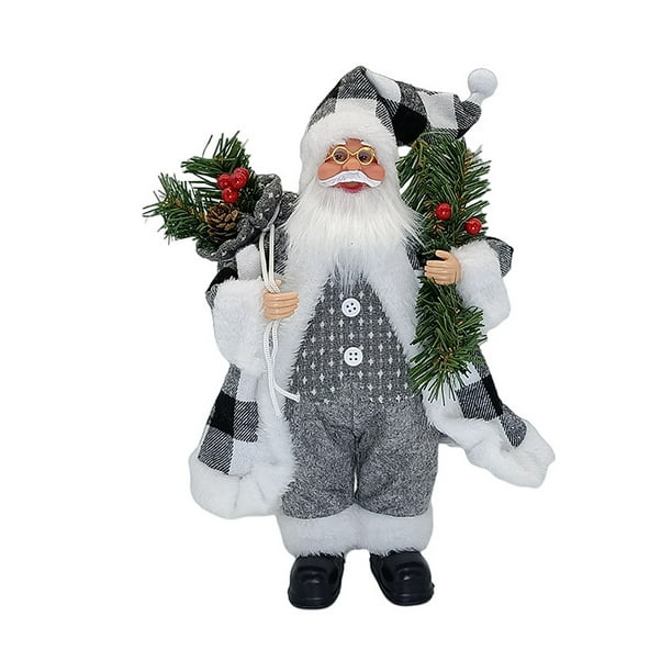 Moyic Muñeco Feliz Navidad Santa Claus adorno de pie fiesta de año nuevo DIY artesanía escena decoración Navidad Año Nuevo regalos para niños Kits de decoración para fiestas No.02 Moyic HA008850-02