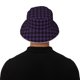 thumbnail image 5 of Fotbe Purple Black Plaid Sombrero Tipo Pescador con Estampado – Sombrero de Sol de Algodón de Moda para Playa, Golf, Pesca, 5 of 6