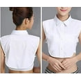 thumbnail image 3 of CAILDANL Shinywear Fake Collar Detachable Collar Blouse Half Shirts Peter Pan Collar, 3 of 7