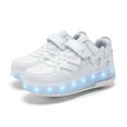 thumbnail image 3 of Kids Wheels Shoes with Lights Rechargeable Roller Skates Shoes Retractable Wheels Shoe LED Flashing Sneakers for Girls Boys Gift, 3 of 15