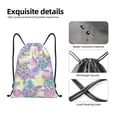 thumbnail image 4 of Saiise Sea Turtles Pattern Sports Drawstring Backpack - String Swim Gym Bag with Wet Proof Pocket for Women&Men-Small, 4 of 6