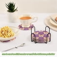 thumbnail image 6 of Haosy Set of 6 Drink Woven Coaster with Holder Heat Resistant Non-Slip Bar Coasters 4 Inches Corgi Dog Faces, 6 of 7