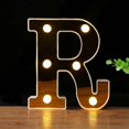 thumbnail image 1 of KAIYANG Lámpara de letras del alfabeto con luces LED para decoración de salas de fiestas Color navideño R, 1 of 5
