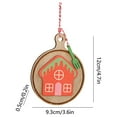 thumbnail image 3 of Adornos navideños, adornos navideños, regalos navideños, placas redondas de madera para decoración navideña, colgante, copo de nieve, casa navideña, adornos para árbol de Navidad, letrero colgante de, 3 of 6