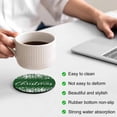 thumbnail image 3 of Merry Christmas Coasters Set of 2, Absorbent Coasters for Drinks, Winter Snowflake Xmas Aesthetic Green Coaster for Desk Coffee Table Protection, Home Decor House Warming Gifts 4", 3 of 8