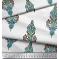 thumbnail image 2 of Soimoi Polyester Crepe Fabric Leaves & Floral Block Fabric Prints by Yard 52 Inch Wide, 2 of 3