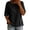Black, variant on Boat Neck 3/4 Sleeve Tops for Women Lightweight Soft Side Split Hem Solid Color Shirts Loose Fit Dressy Casual Fashion Basic Blouses M