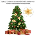 thumbnail image 6 of OFFIGAM 24Pcs Three Layer Gold Artificial Cloth Flowers Christmas Tree Ornament Decorations, 6 of 8